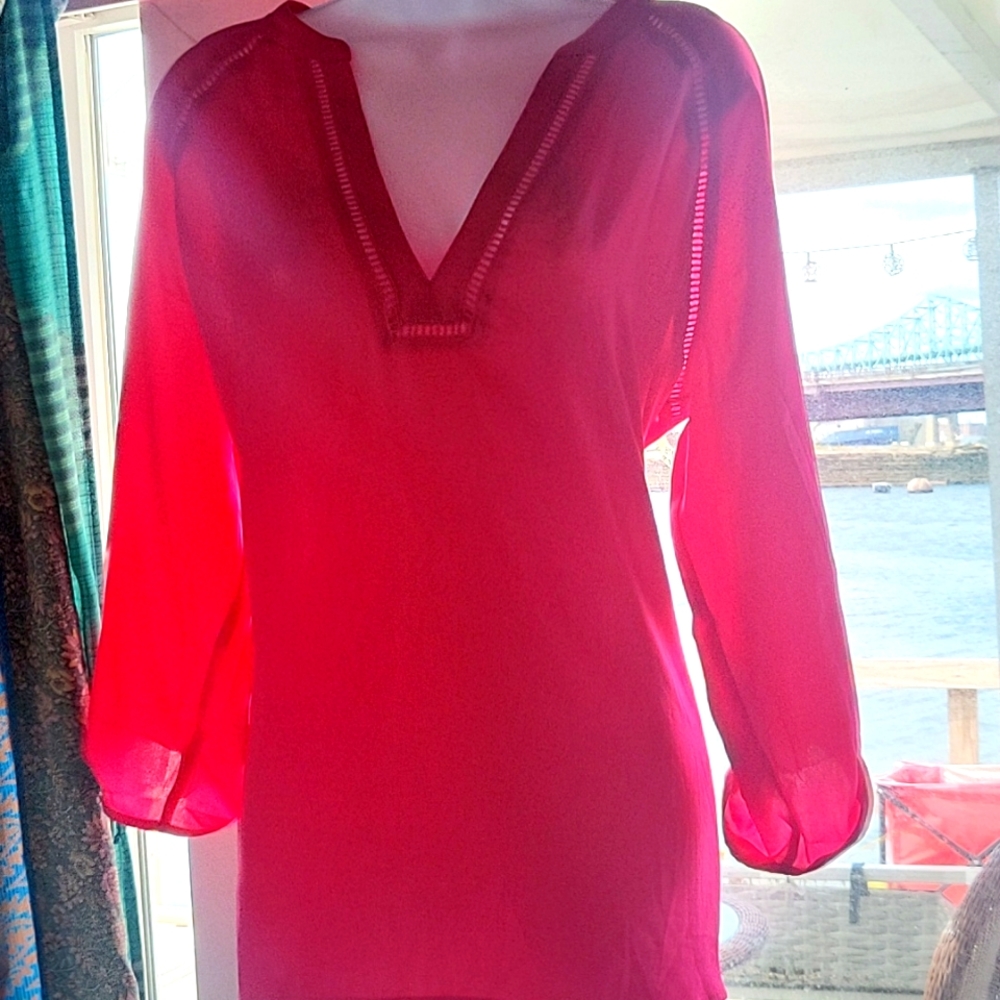 Hot Pink Silk Express Top NWOT